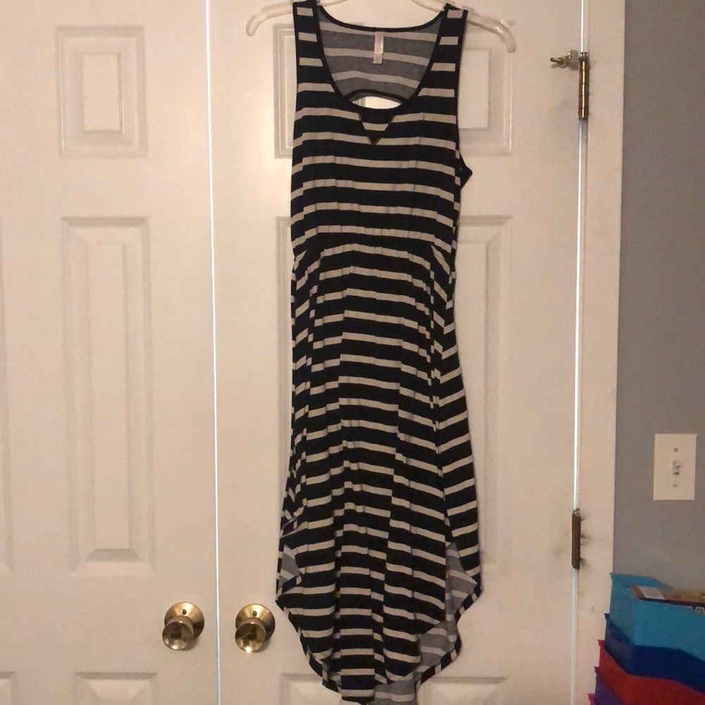 Stripe maxi dress